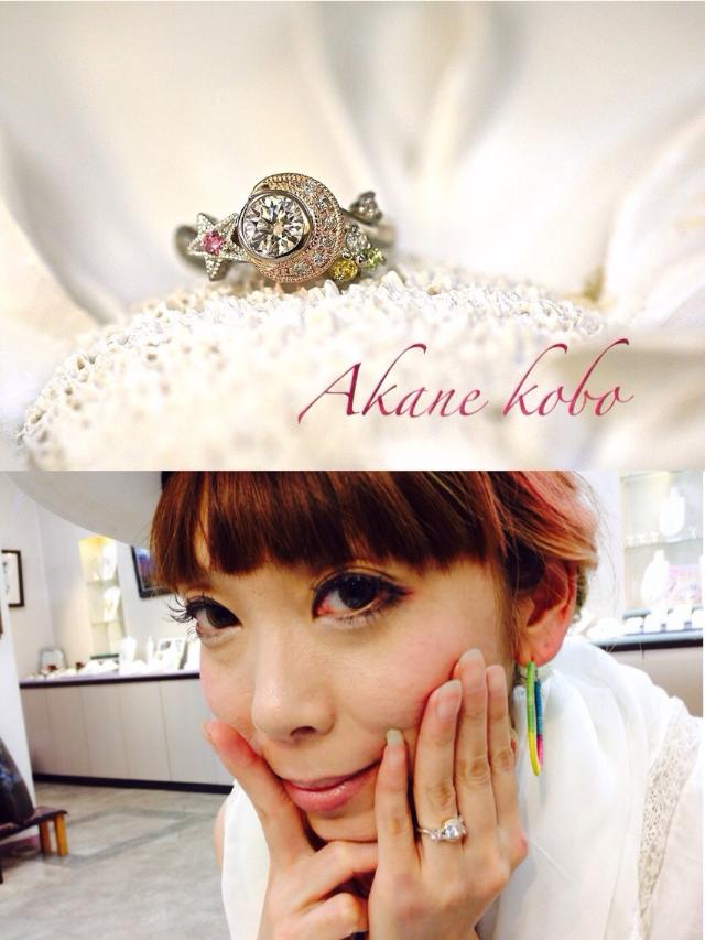 オーダーメイドブライダルリング月と星